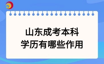 山東成考本科學歷有哪些作用